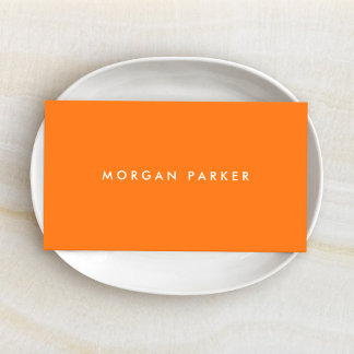 Carte De Visite Orange simple et moderne