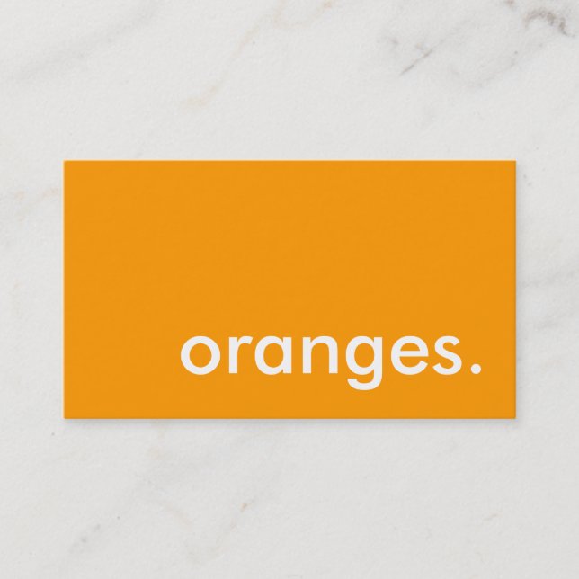 Carte De Visite oranges. (Devant)