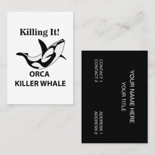 Carte De Visite Orca Tuer Baleine La Tuer Drôle