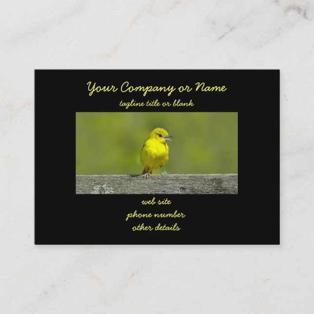 Carte De Visite Orchard Oriole - Photo originale (Devant)