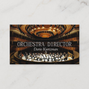 Carte De Visite Orchestre Directeur Musique Instructeur Cours