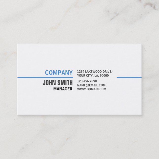 Carte De Visite Ordinateur blanc simple et élégant (Devant)
