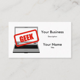 Carte de visite ordinateur portable Geek