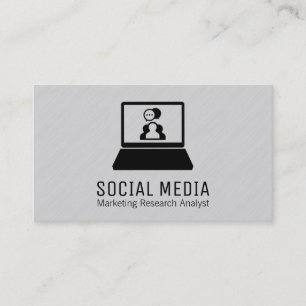 Carte De Visite Ordinateur portable Lignes de texture 2