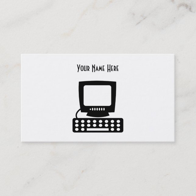 Carte De Visite Ordinateur, votre nom ici (Devant)