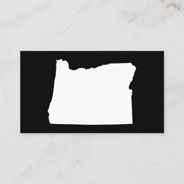 Carte De Visite Oregon en blanc et noir (Devant)