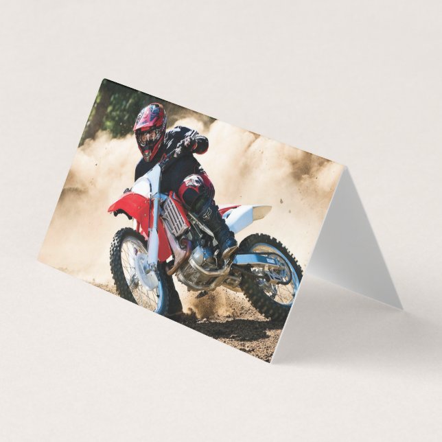 Carte De Visite oreiller de jet de pilote de motocross (Devant)