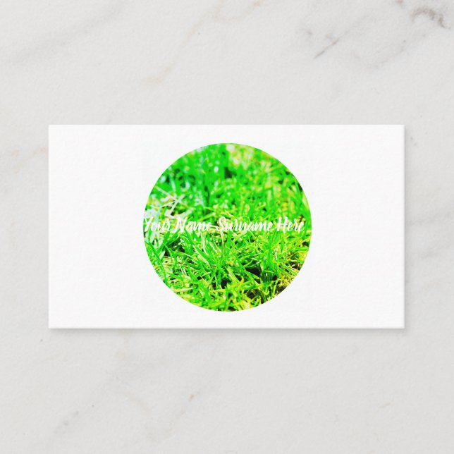 Carte de visite Organique Gazon Vert Herbe Verte (Devant)