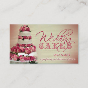 Carte De Visite Organisateur de confections de gâteaux de mariage