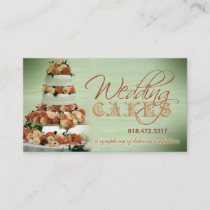 Carte De Visite Organisateur de confections de gâteaux de mariage
