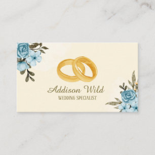 Carte De Visite Organisateur de mariage à l'aquarelle élégant mode