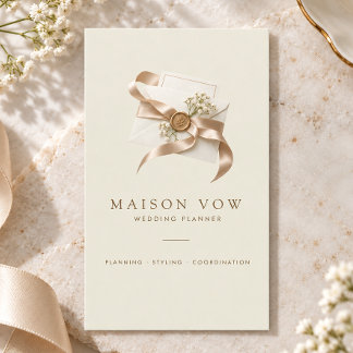 Carte De Visite Organisateur de mariage élégant