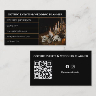 Carte De Visite Organisateur de mariages & événements gothiques vi