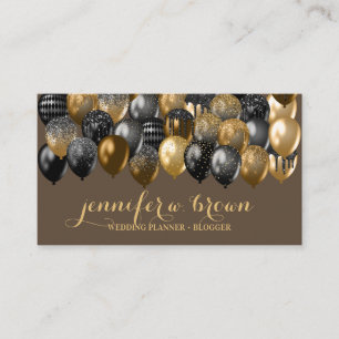 Carte De Visite Organisateur d'événement de fête à ballons élégant