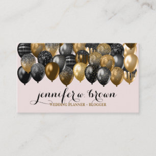 Carte De Visite Organisateur d'événement de fête à ballons rose