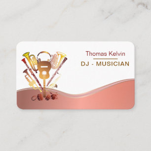 Carte De Visite Organisateur d'événement Instruments de musique DJ