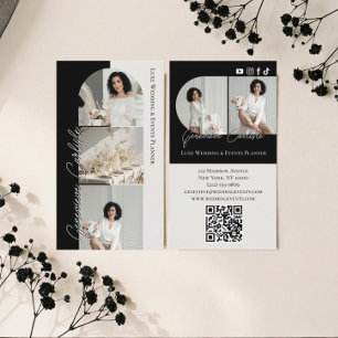 Carte De Visite Organisateur d'événements de mariage élégant et lu