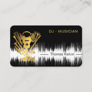 Carte De Visite Organisateur d'événements de musique Instruments D