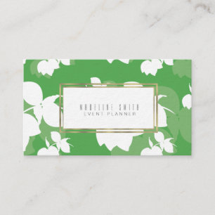 Carte De Visite Organisateur d'événements élégants Fleuriste flora