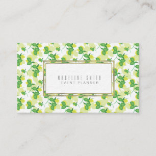 Carte De Visite Organisateur d'événements élégants Floral Fleurist