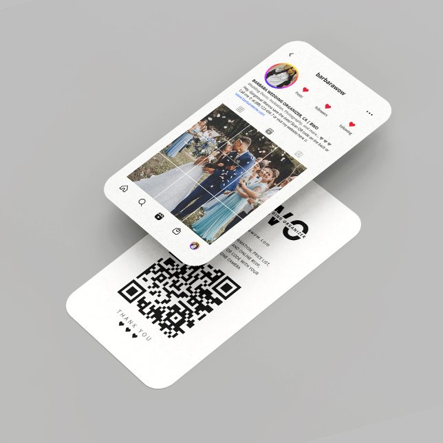 Carte De Visite Organisateur Mariage moderne Décor d'événement Ins (Modern Wedding Organizer Event Decor Wedding Planner Professional Monogram Instagram Business Card
)