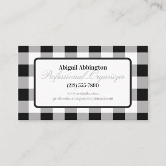 Carte De Visite Organisateur professionnel Buffalo Plaid