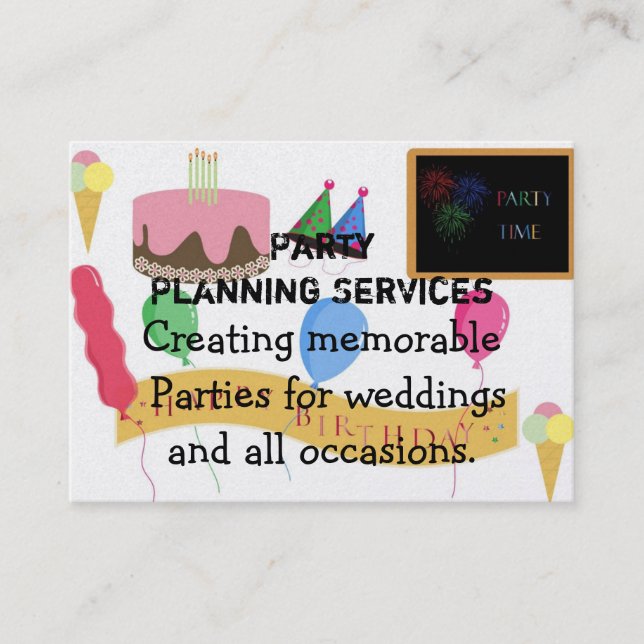 Carte De Visite Organisation de fêtes (Devant)