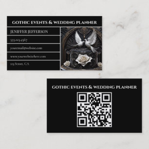 Carte De Visite Organisatrice de mariage événementiel floral foncé