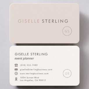 Carte De Visite Organisatrice d'événements Féminine Professionnell