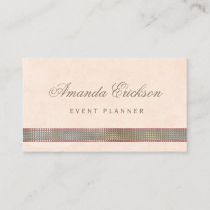 Carte De Visite Organisatrice d'événements Paillettes Rosées