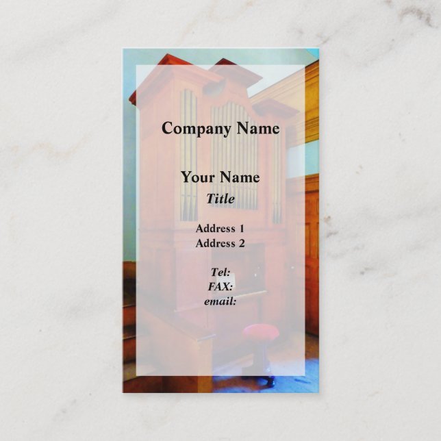 Carte De Visite Orgue d'église (Devant)