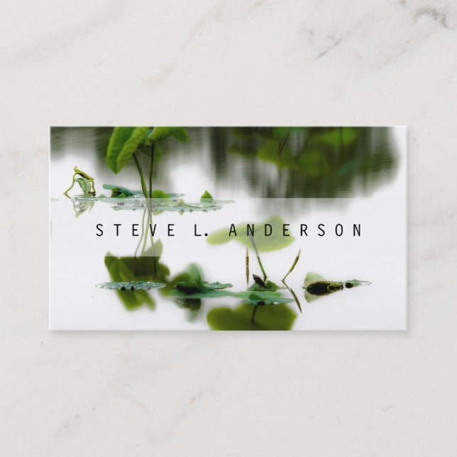 Carte De Visite ©Oriental Zen Nature Photographie Pond Lily Pads (Devant)