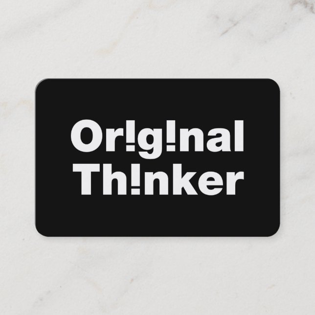 Carte De Visite Original Thinker (Devant)