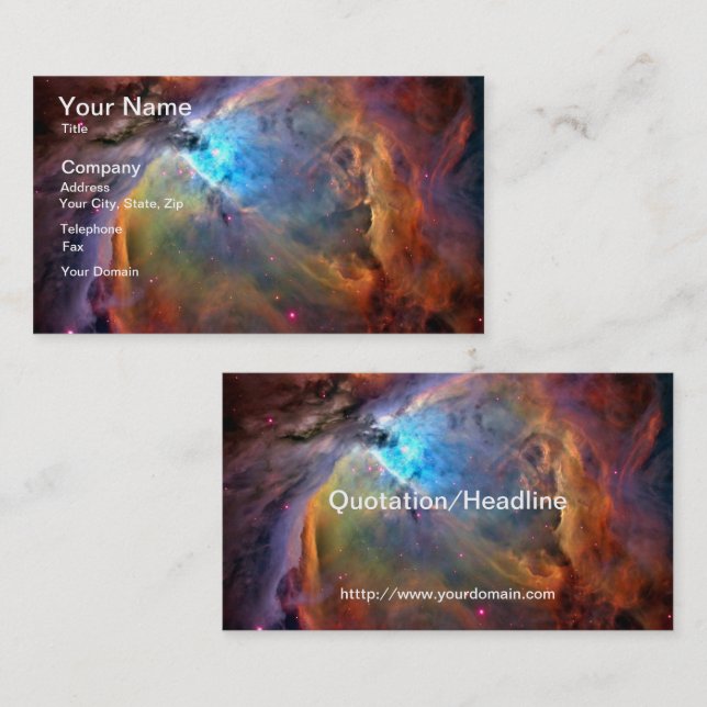 Carte De Visite Orion Nebula Space Galaxy (Devant / Derrière)
