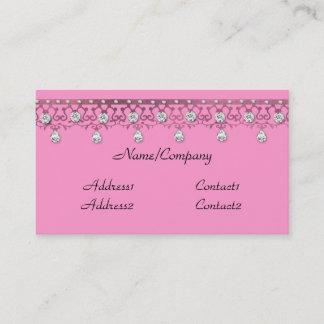 Carte de visite orné de bijoux de rose de dentelle