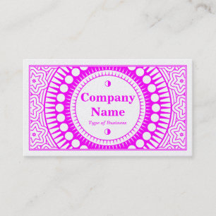Carte De Visite Ornement 01 - Magenta on (Or)
