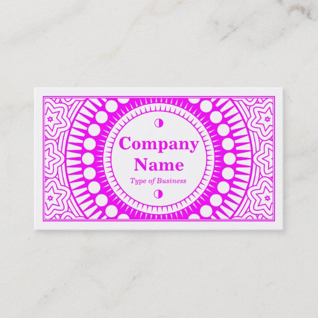 Carte De Visite Ornement 01 - Magenta sur blanc (Devant)