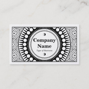 Carte De Visite Ornement 01 - Noir sur Blanc (Or)