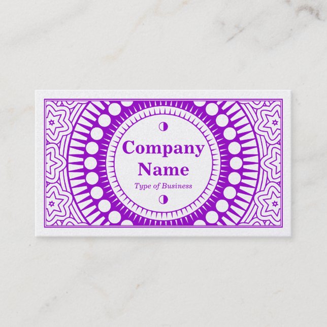 Carte De Visite Ornement 01 - Violet sur (Or) (Devant)