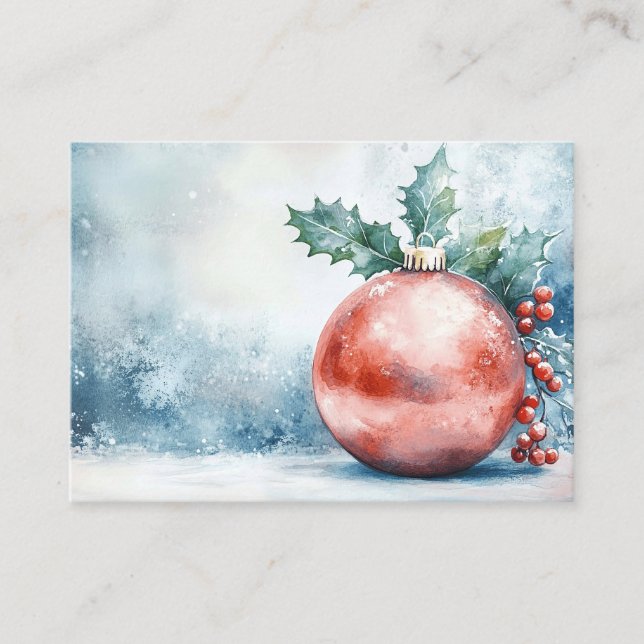 Carte De Visite Ornement de Noël Festif (Devant)