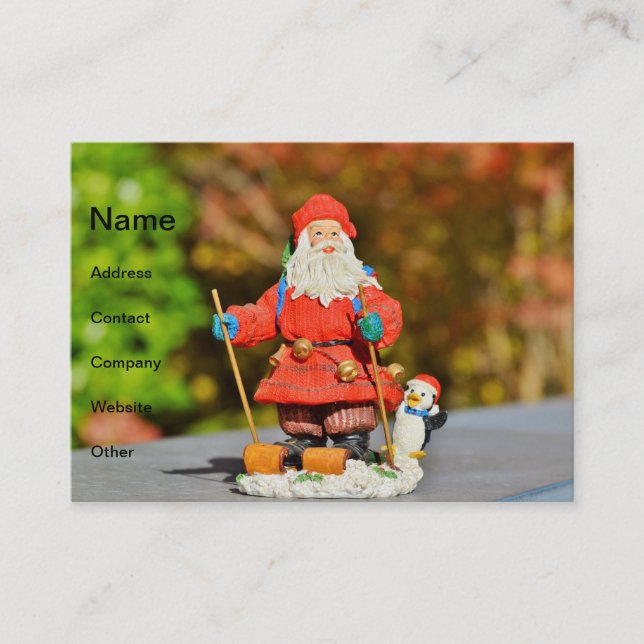 Carte De Visite Ornement du père noël (Devant)