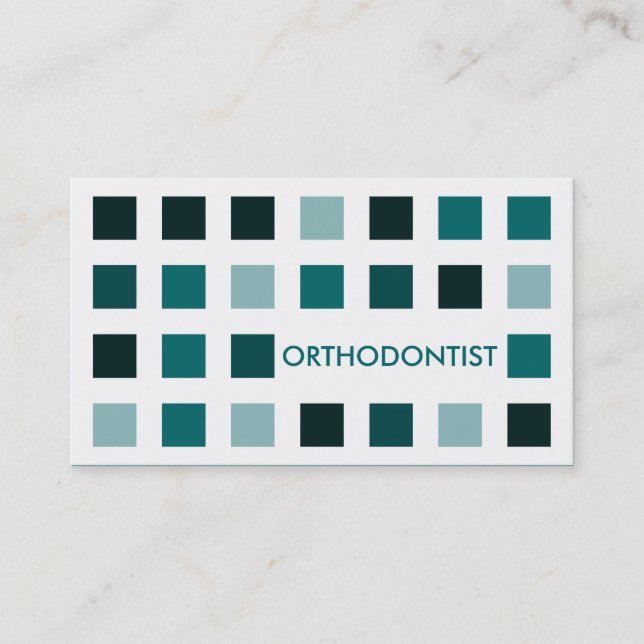 Carte De Visite ORTHODONTISTE (carrés de mod) (Devant)