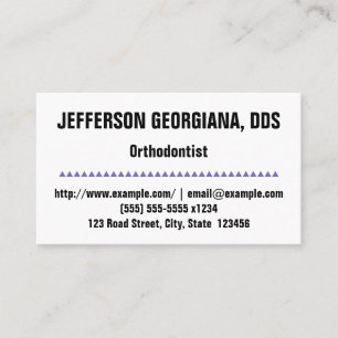 Carte de visite orthodontiste minimaliste