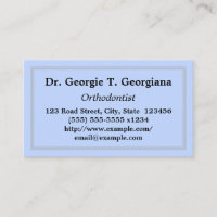 Carte de visite orthodontiste professionnel et min