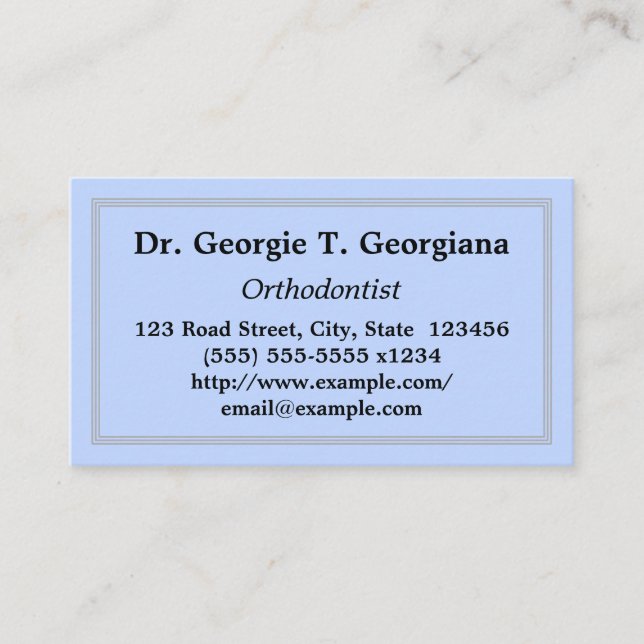 Carte de visite orthodontiste professionnel et min (Devant)