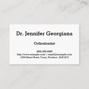 Carte de visite orthodontiste traditionnel et mini
