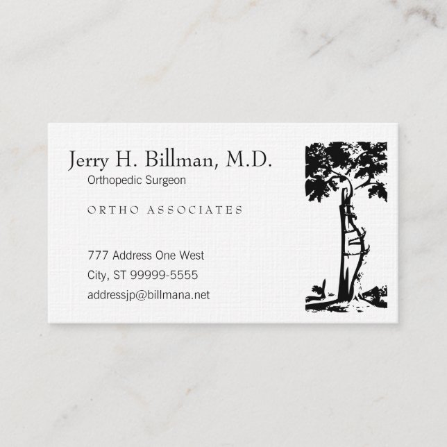 Carte De Visite Orthopédique Crooked Tree (Devant)