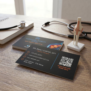 Carte De Visite Orthopédique Moderne foncé