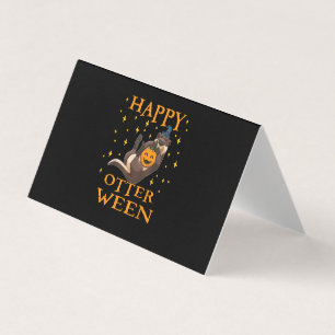 Carte De Visite Otter Gift Happy Otter Cute Sea Otter Halloween