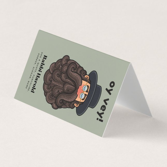 Carte De Visite OUI ! Funny RABBI Peronalisé (Devant)